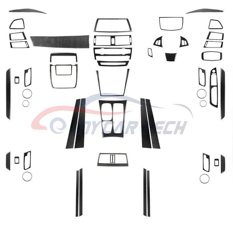 Carbon Fiber Car Parts Interior Trims Sticker Kit For Bmw E70 E71 X5