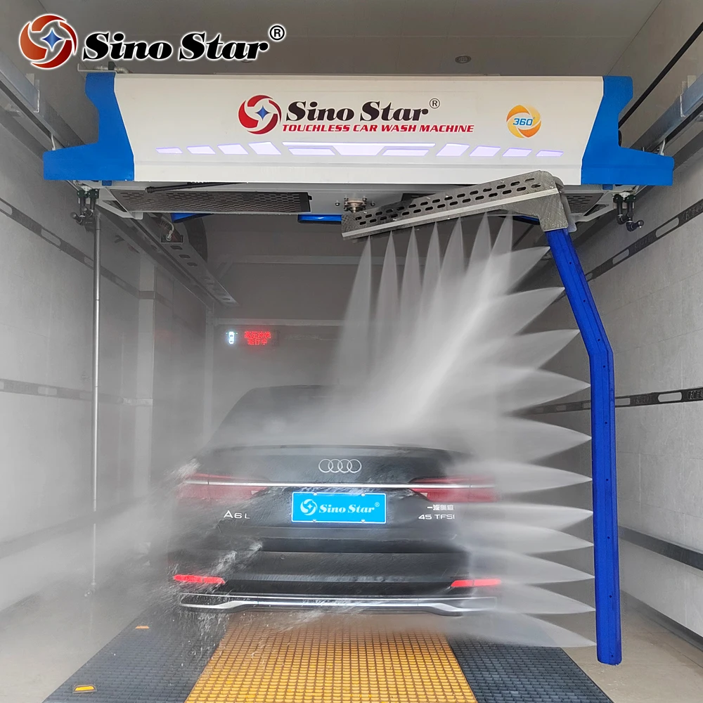 Sino Star Water Recycle System Automatic 360-degree High Pressure Touchless Brushless China Car Wash Machine