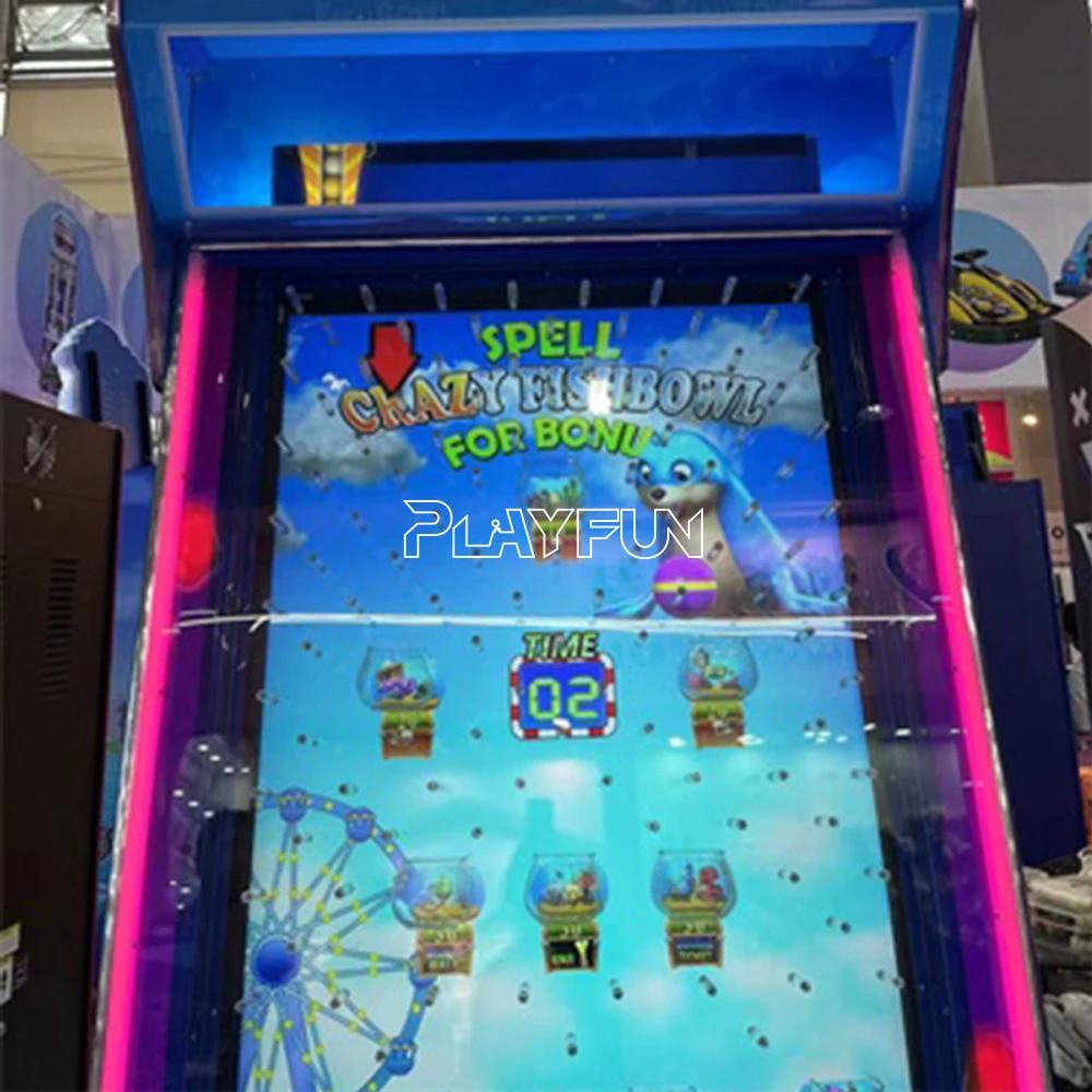 Playfunコイン式ゲームビッグモニタークレイジー金魚鉢アーケードビデオチケット引き換えゲーム機娯楽用
