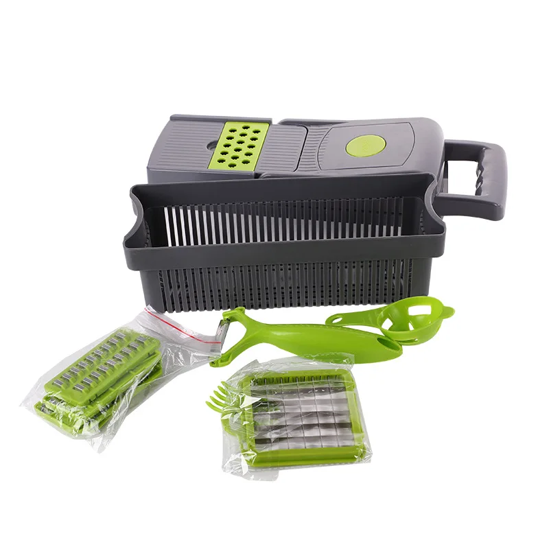 16pcs Multi-functional Vegetable Slicer Set, Kitchen Shredder