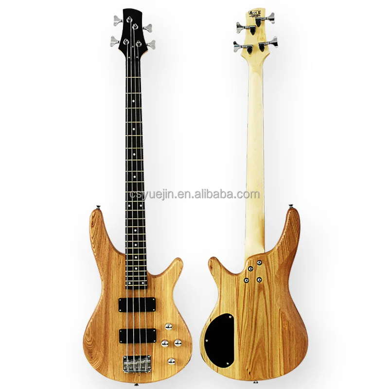 Right Handed Custom Logo Elm Bass Guitar 24 Frets Maple Neck Rosewood 4