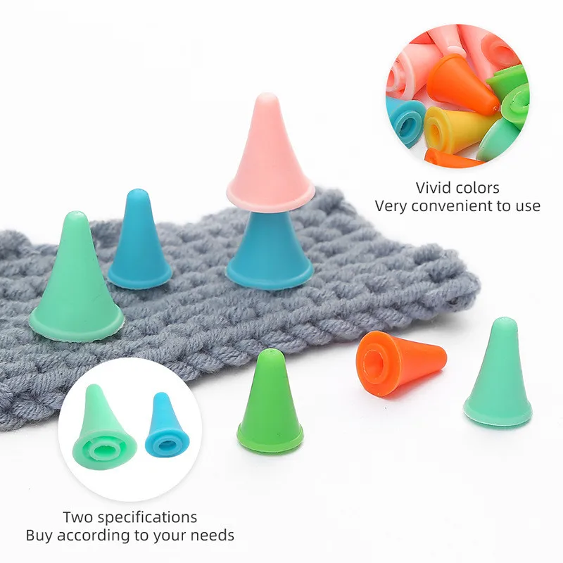 Colorful Knit Knitting Needles Point Protectors Needle Tip - Temu