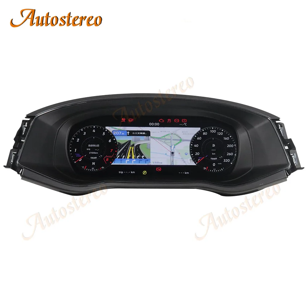 Car Digital Cluster Virtual Cockpit for Volkswagen VW Polo 2010+ Dashboard HeadUnit Entertainment Instrument Speed Meter Screen