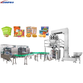 HANNPRO Automatic Potato Chips Snacks Vertical puff tortilla chips Packing nitrogen Pouch Auto Nut Packing Machine
