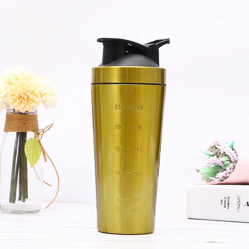 Asbirg Fitness | Protein Shaker Made of Glass | Protein Shaker | Drinking  Bottle | with Spiral Ball | Beige
