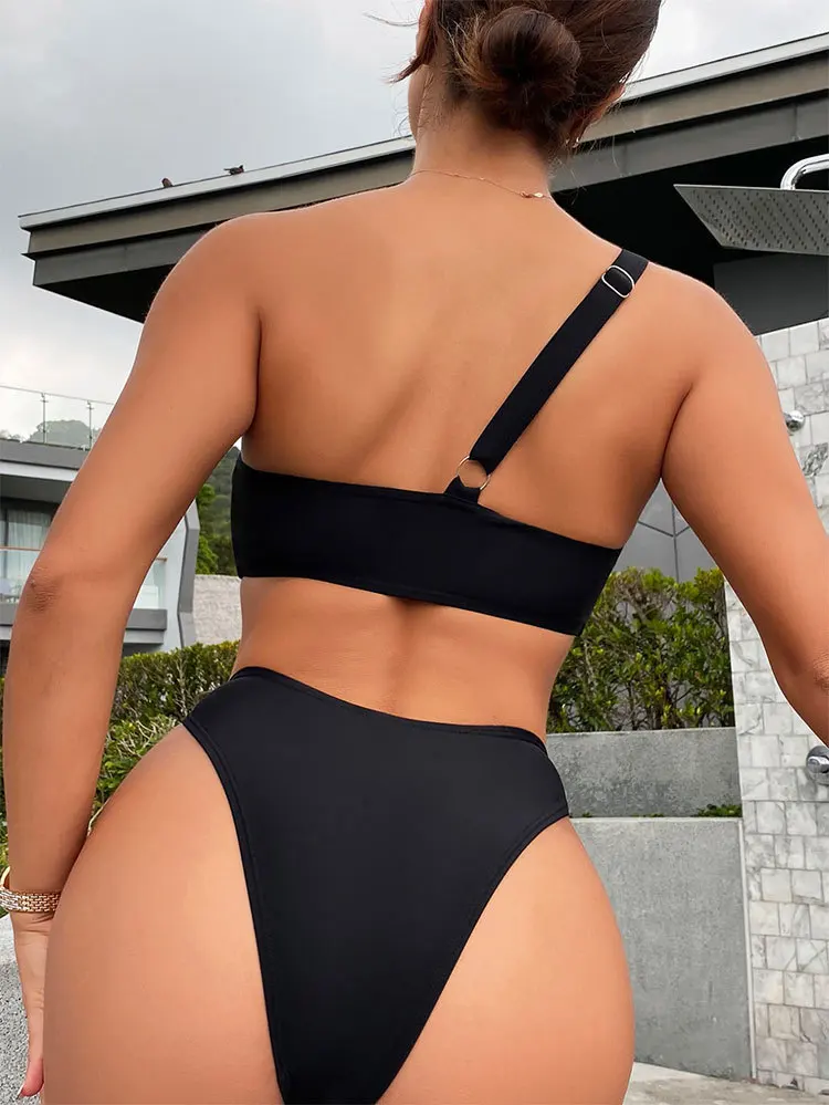 Ribbed Blank Bikinis Beachwear(old) Womens Swimming Set Terry Bikini  Swimsuit Plus Size Fitness Swimwear Women High Waisted