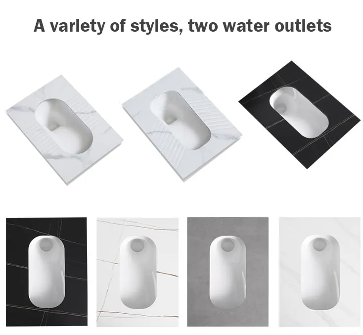 Sintered Stone Porcelain Standard Size Squat Wc Pan Black Ceramic Adult