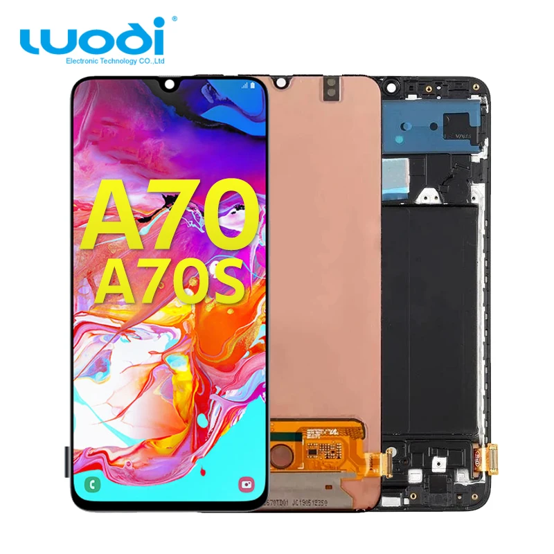 Oled Lcds for Samsung Galaxy A70 A70S Pantallas With Frame Touch Display  Screen Digitizer Assembly Phone Replacement Parts