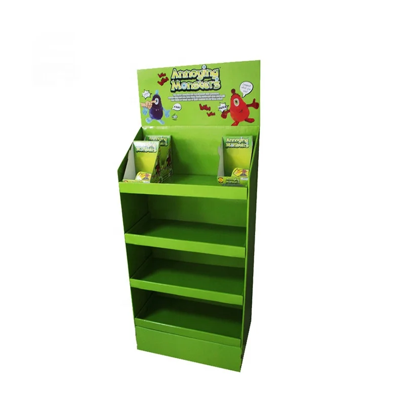 OEM Custom POP Retail Promotion Paper Display Stand Customizable Paper Cardboard Floor Display Shelves