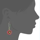 Rose Earring Earrings Women Retro Bohemian Colorful Rose Flowers Zircon National Wind Fashion Gemstone Dangle Drop Earring