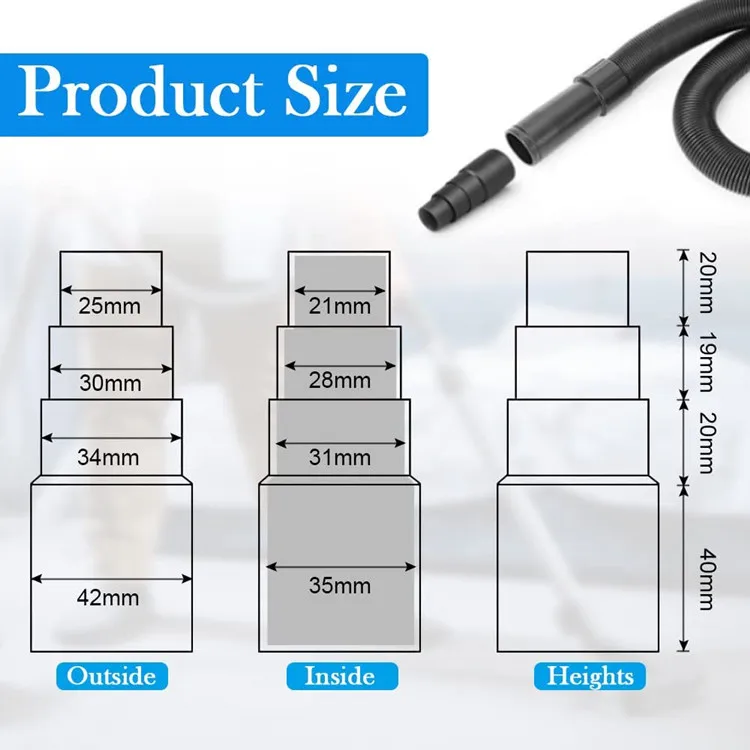 Universal Complete Power Tool Hose Adaptor Kit For Dust Extraction
