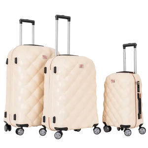 BREAD SHAPE ELECTRONIC PATTERN ABS TRAVEL SUITCASE WITH NEWEST DESIGN  3PCS HARD SHELL LUGGAGE SET