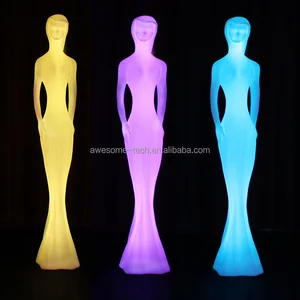 LED Decorative Light Bar with Colorful PE Female Silhouette Welcome Motif for KTV & Nightclub Ambiance