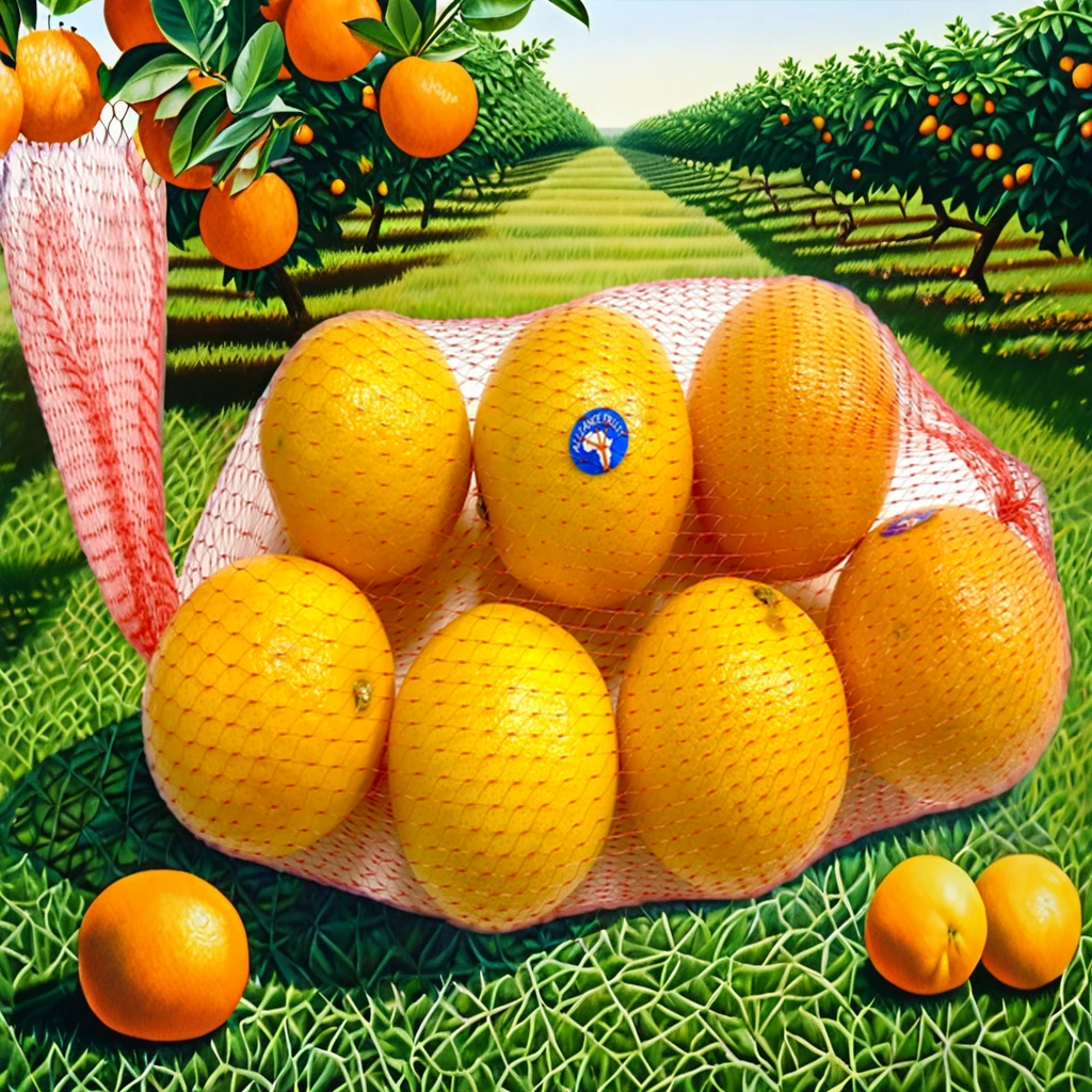 Customized HDPE Tubular Net for Fruits and Vegetables Wholesale Flat Protection Plastic Net Orange Packaging HDPE Net