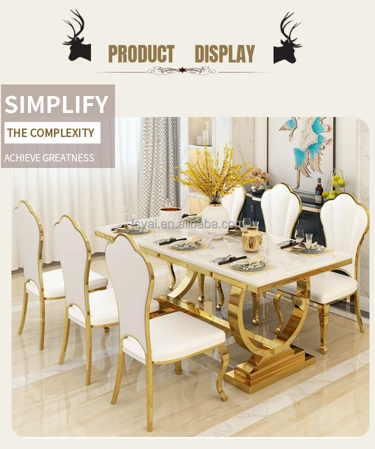 Gold or Silver Stainless Steel Living Room Furniture