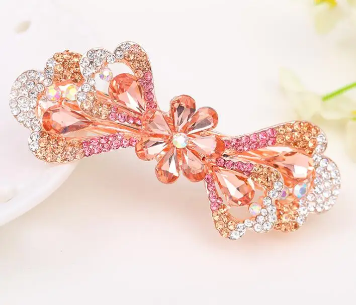 FJ01, лидер продаж, модные заколки из сплава со стразами, аксессуары для волос