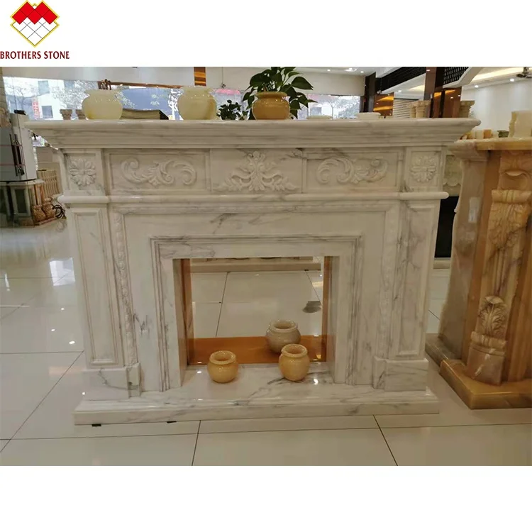 Установка камина под мрамор и объемный мрамор, размер под заказ