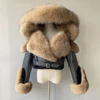 black+beieg fur