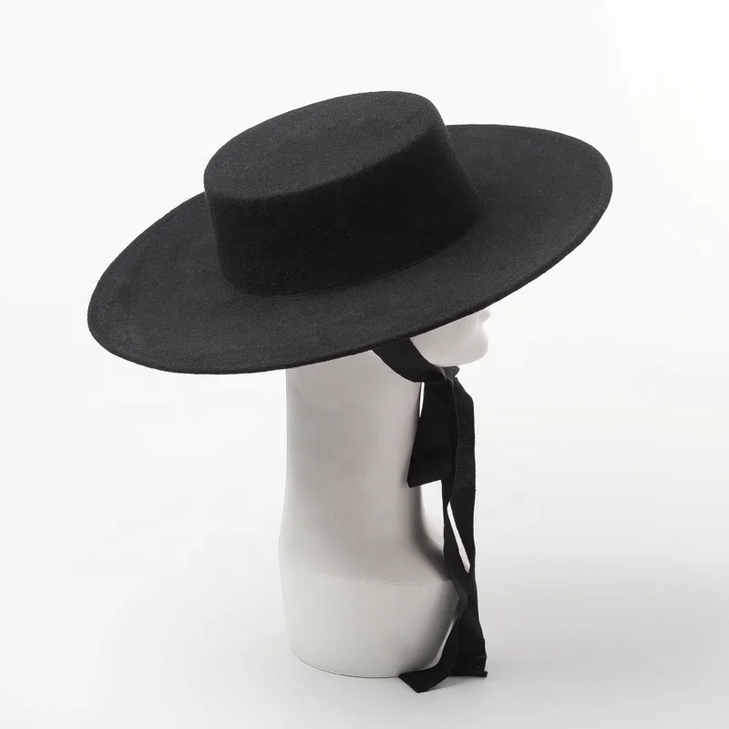 Boater Hat Fedora With Chin Strap Zer True Women's Black Boater