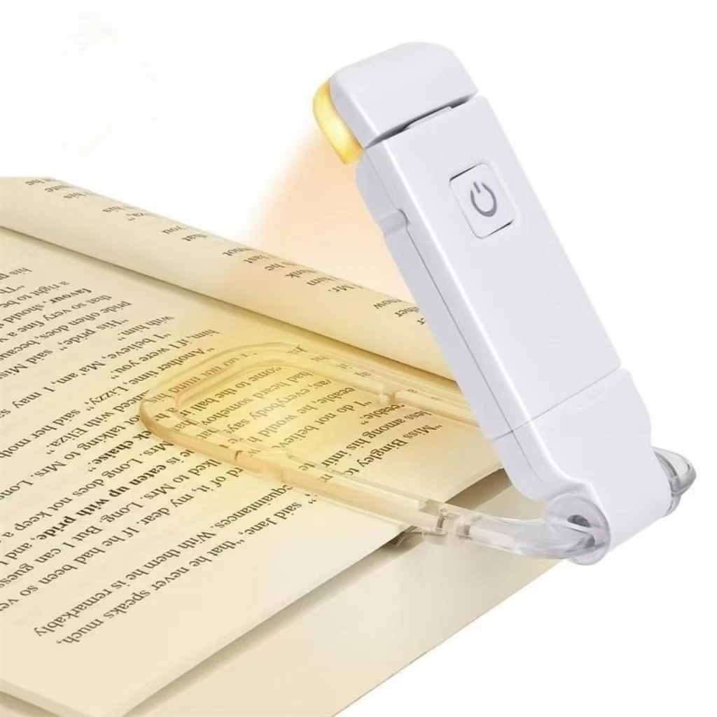 Creative Rechargeable Dimming Color Mini Reading Bookmark Light USB Bedroom Clip on Led