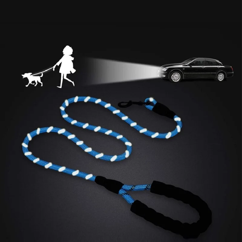 Wholesale Foam Handle Pet Leashes Clasp Reflective Braided Climbing
