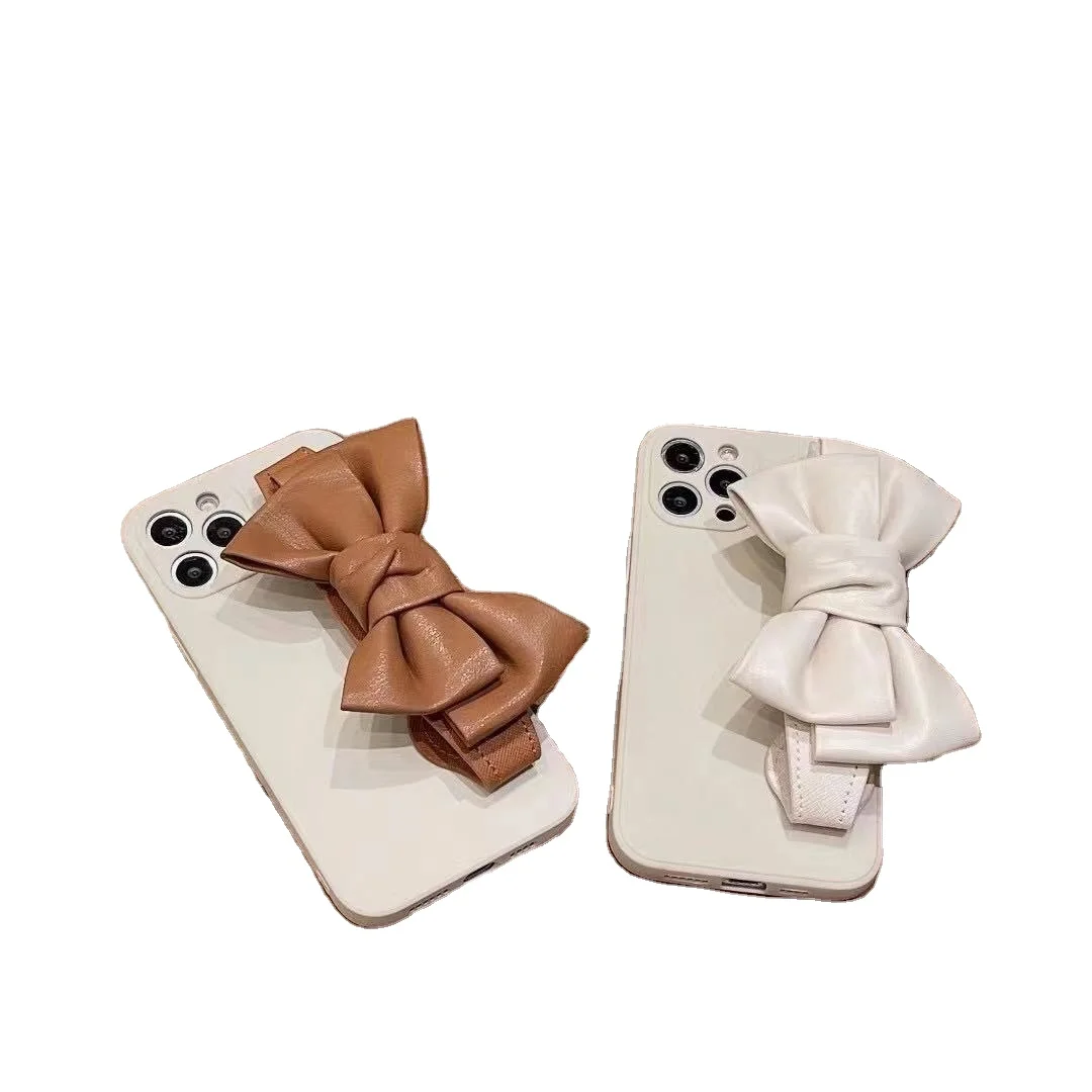 Luxury Brand Business classic Bow leather soft Phone Case For iPhone 13 12 MINI Pro Max X XS XR 7 8 Plus