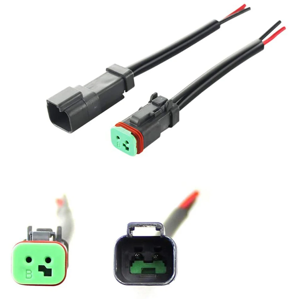8 Sets Connecteurs DT Imperméables 2 Broches - Mâles Et Femelles Pour Voiture Moto Bateau