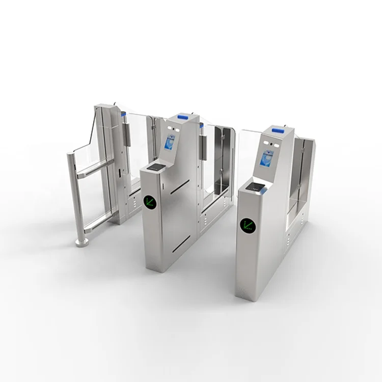 Office Building Entrance Security Access Control Fast Pass Lane Commercial Swing Gate