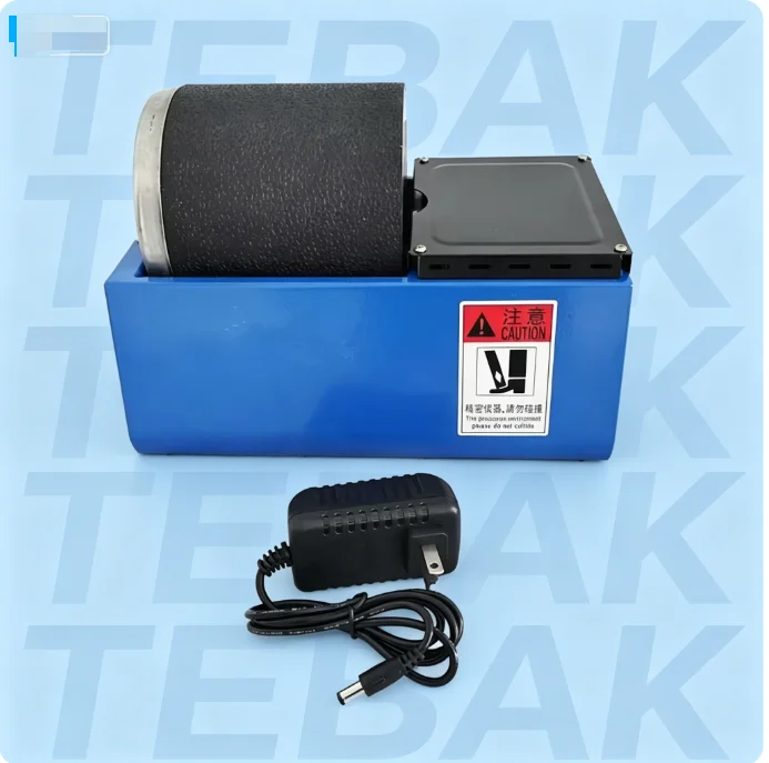 TEBAK Small Rock Tumbler Jewelry Polishing Equipment  Automatic Silicone Roller Micro Polishing Tumbler