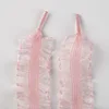 (light pink) elastic shoelaces with wood ear design