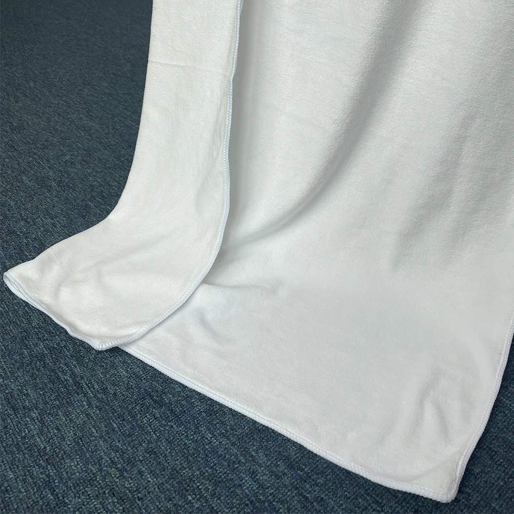 Фабрика Subbank, пользовательский принт, многоразовое белое банное полотенце из полиэстера и микрофибры, оптовая продажа, полотенца для ванной комнаты без рисунка