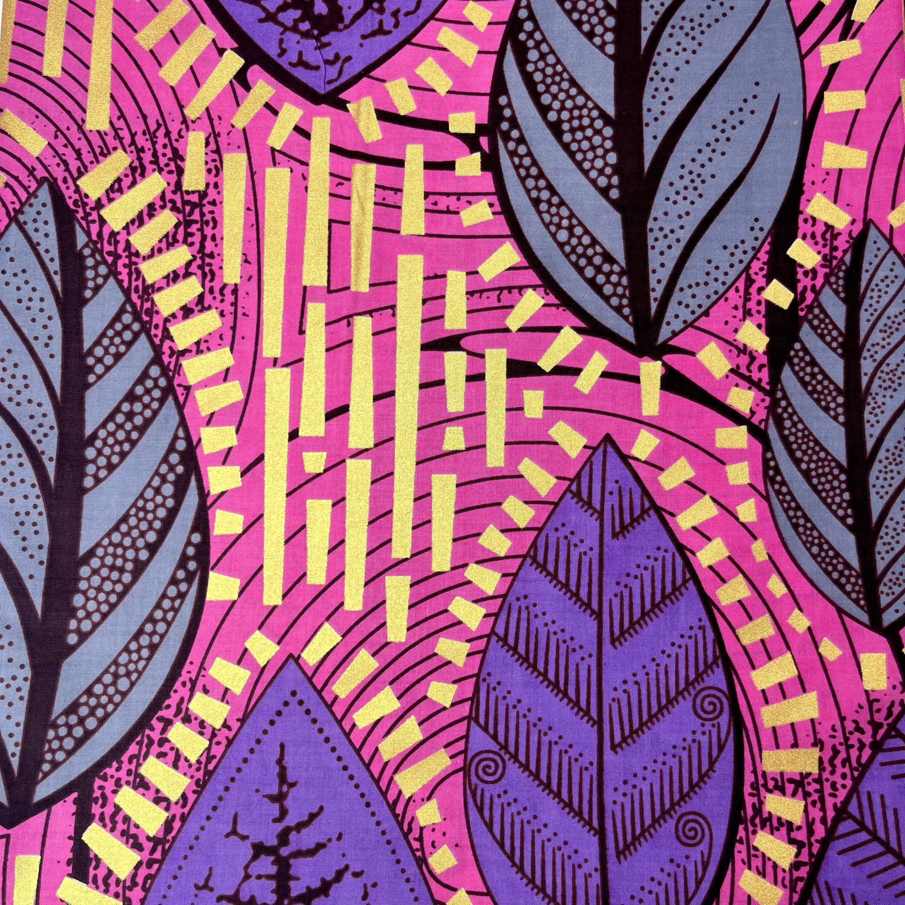 Ткань с золотым воском и принтом оптовая продажа золотистый воск 2022