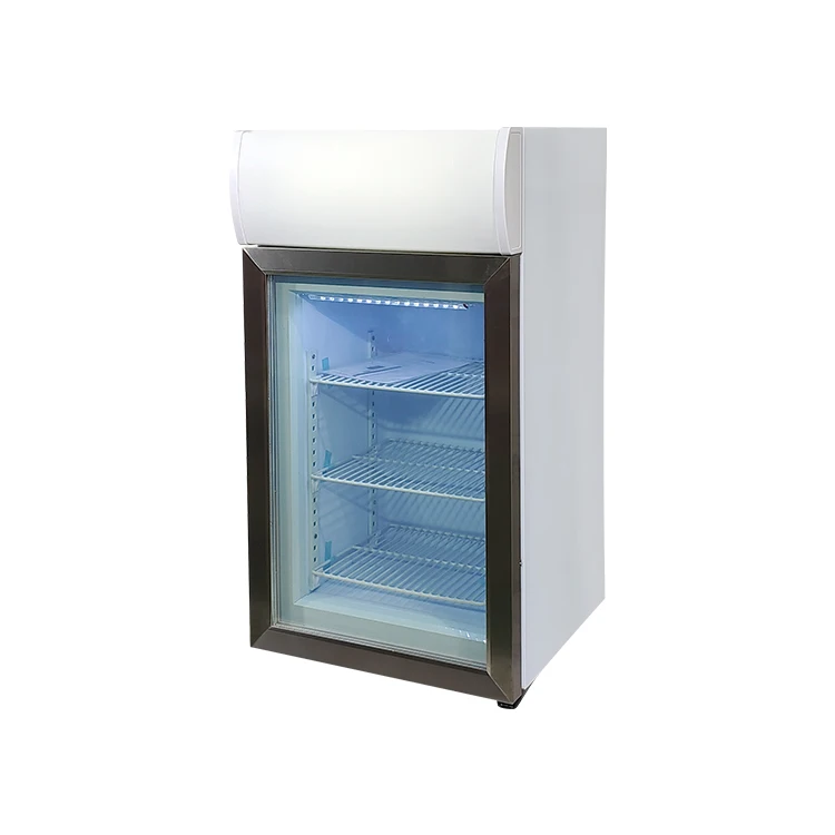 Meisda SD50B 50L Customized Mini Single Glass Door Ice Cream Counter Top Display Freezer With CE ETL