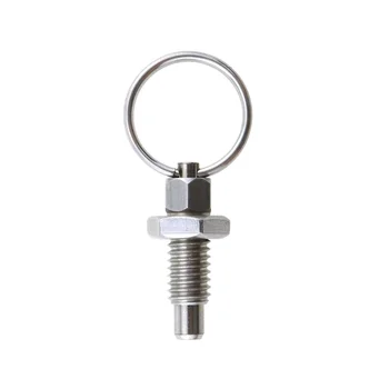 Oem Cnc Turning Machined Spring-loaded Plunger Stainless Steel Indexing Spring Plunger Pulls Ring Plunger