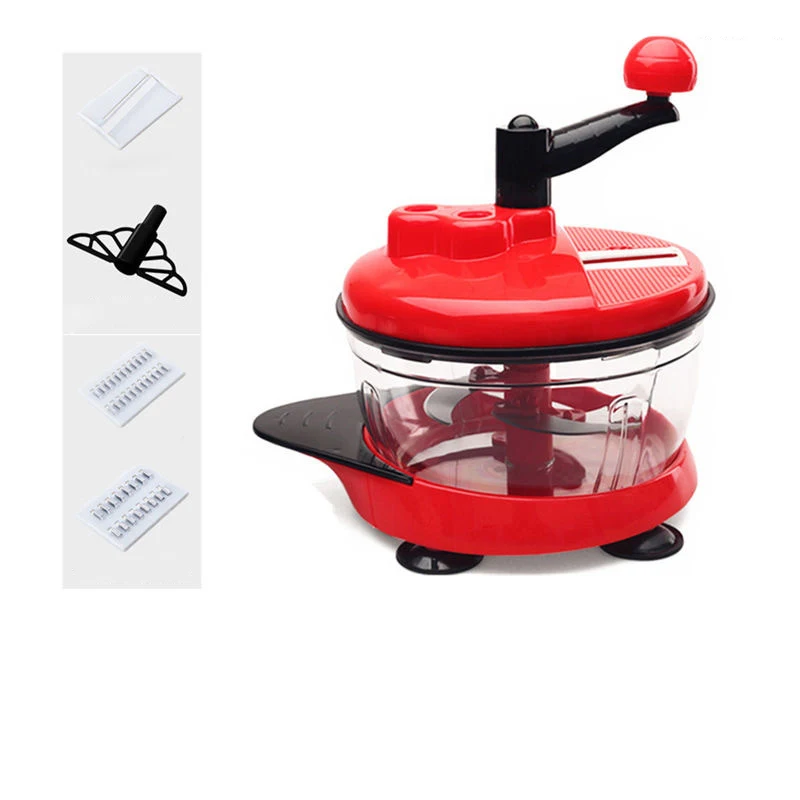 1.5L Manual Food Processor Multi-function Kitchen Gadget Meat Grinder  Vegetable Chopper Shredder Cutter Egg Blender