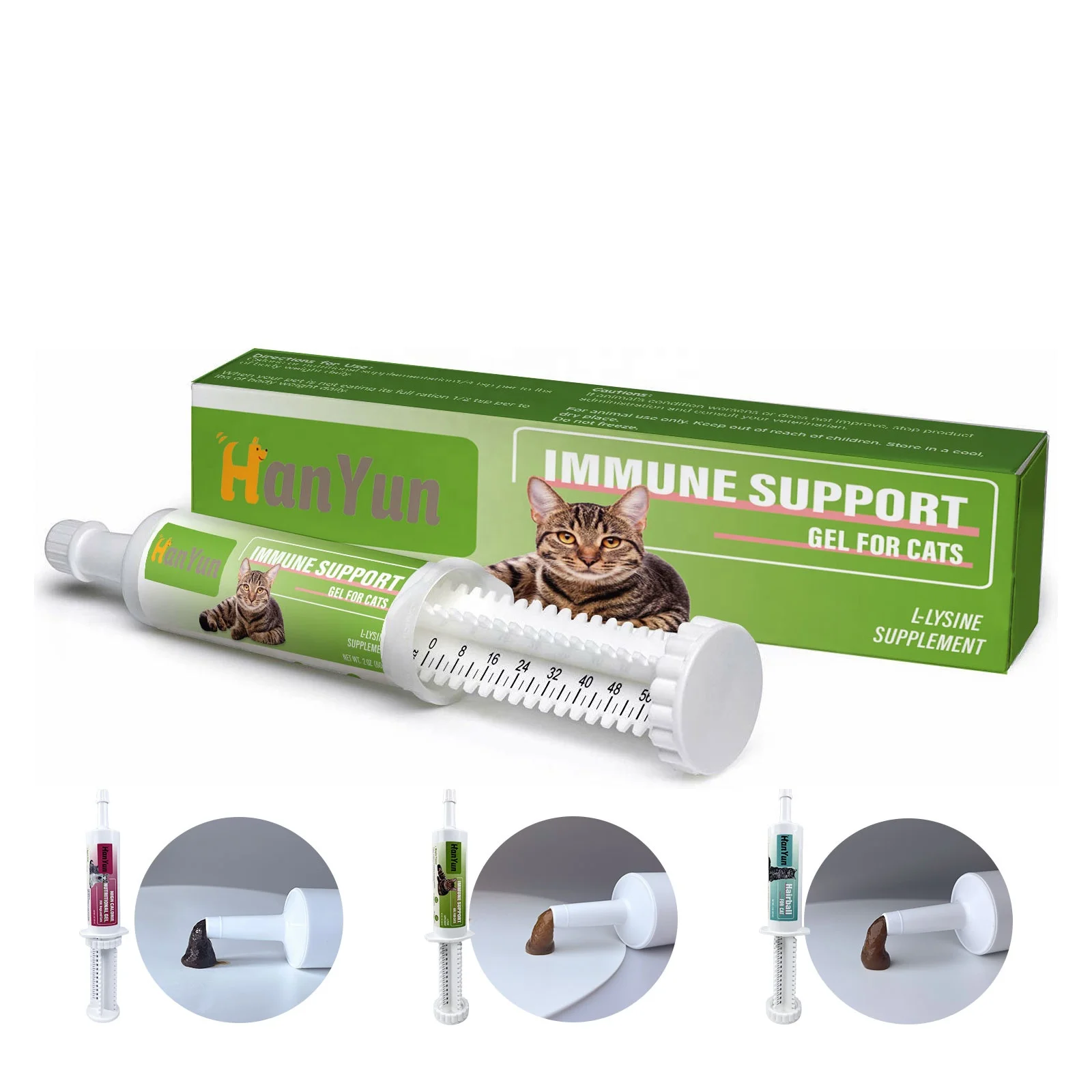 Hanyun Private Label Pet Supplements Lysine Nutritional Gel For Cats