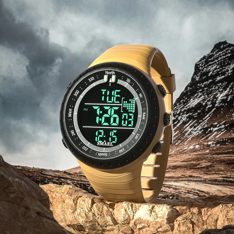 SMAEL 1237 led sports waterproof watch factory direct wholesale electronics digital mens watch