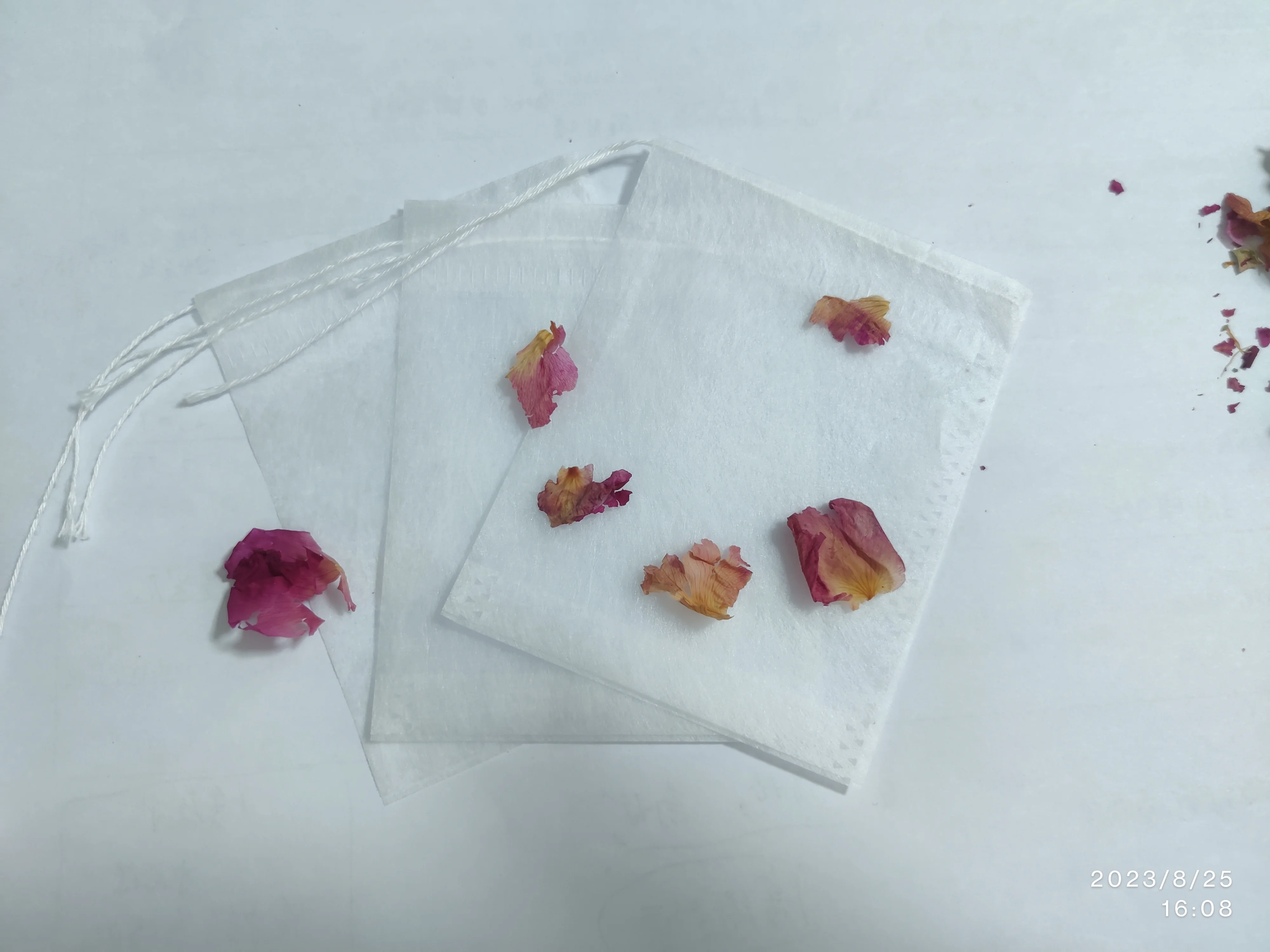 Eco-friendly Biodegradable Compostable Starch Corn Fiber 8*10cm Tea Filter Paper Tea Bag Biodegradable Tea Packaging Bag