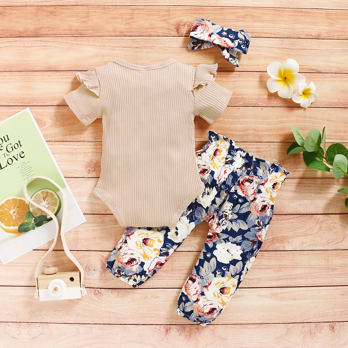 Newborn Girl Clothes Outfits Ruffle Baby Clothes Floral Pants Summer