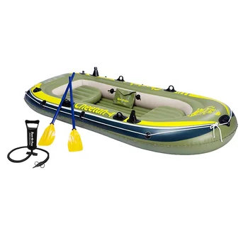 oem factory price pvc hull material 4 person rowing boat with