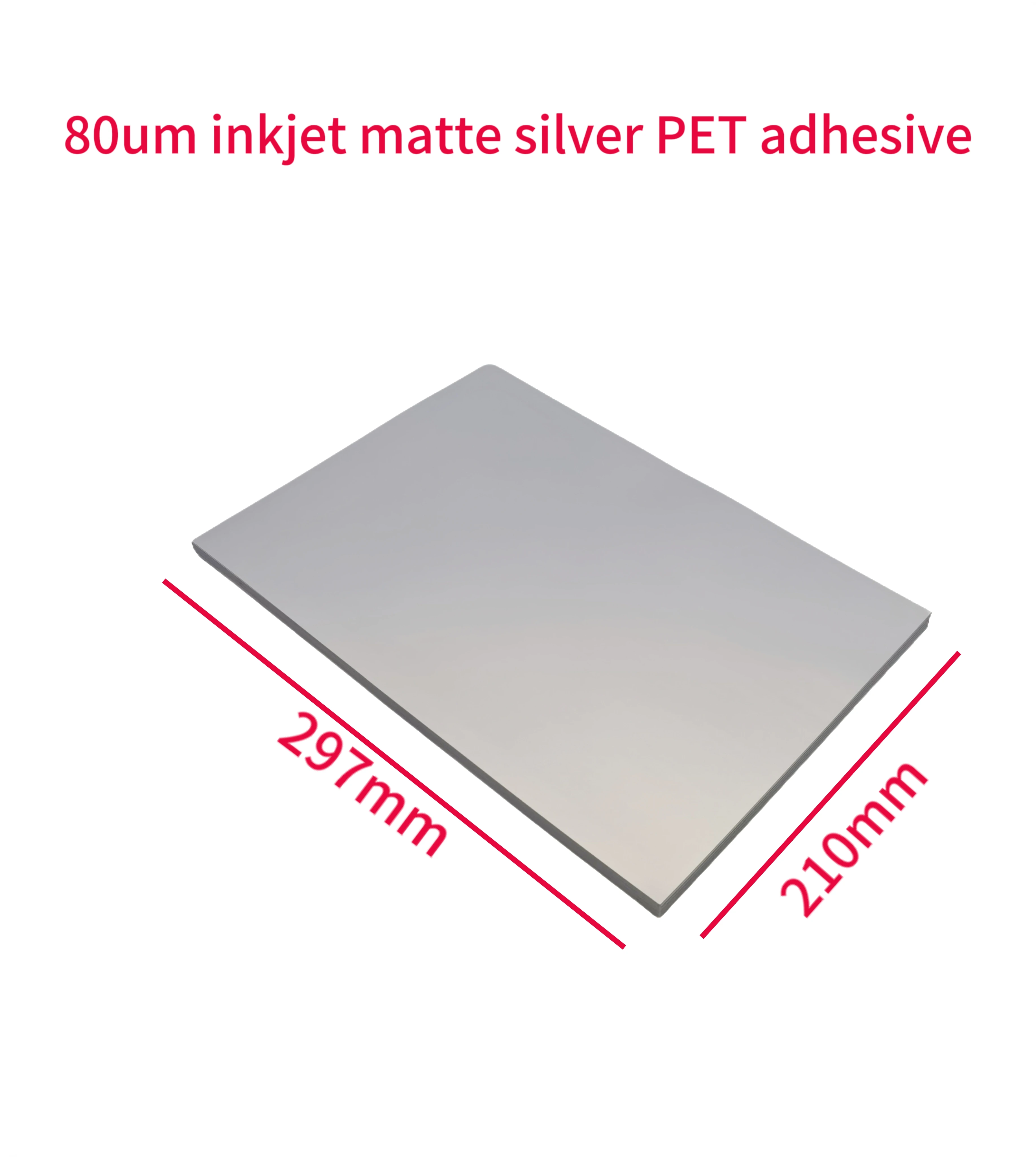 Wholesale Matte Silver 80um Self-adhesive Material Pet A4 Waterproof ...