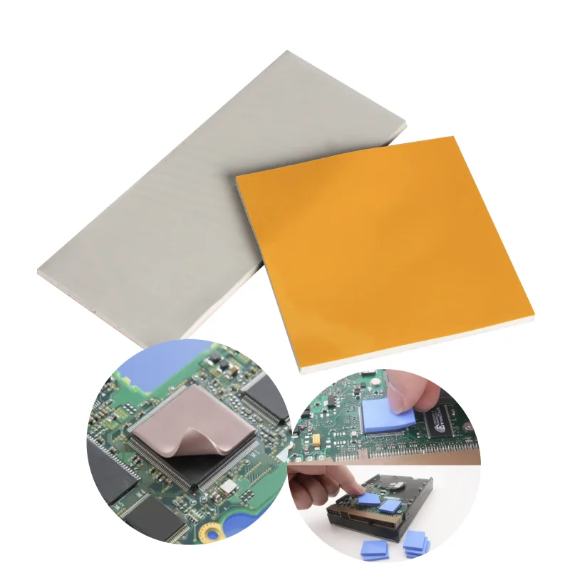 Flame Retardant Silicone Thermally Conductive Pad Custom Shape Thermal Conductive Silicone Pad