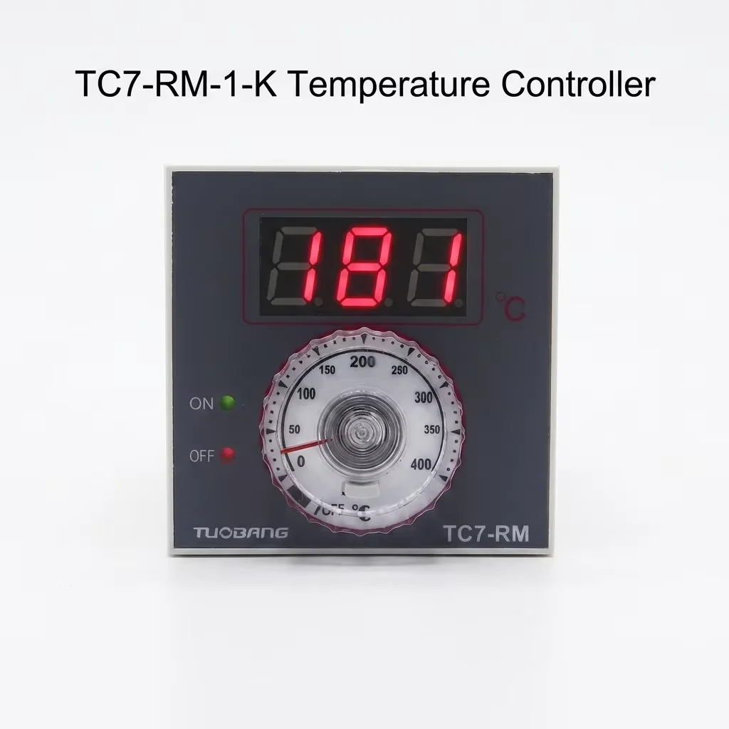 TUOBANG ODM/OEM Digital Temperature Controller TC7-RM 0-400℃ K/E/PT100-Type Knob Thermostat for Industrial Drying Oven