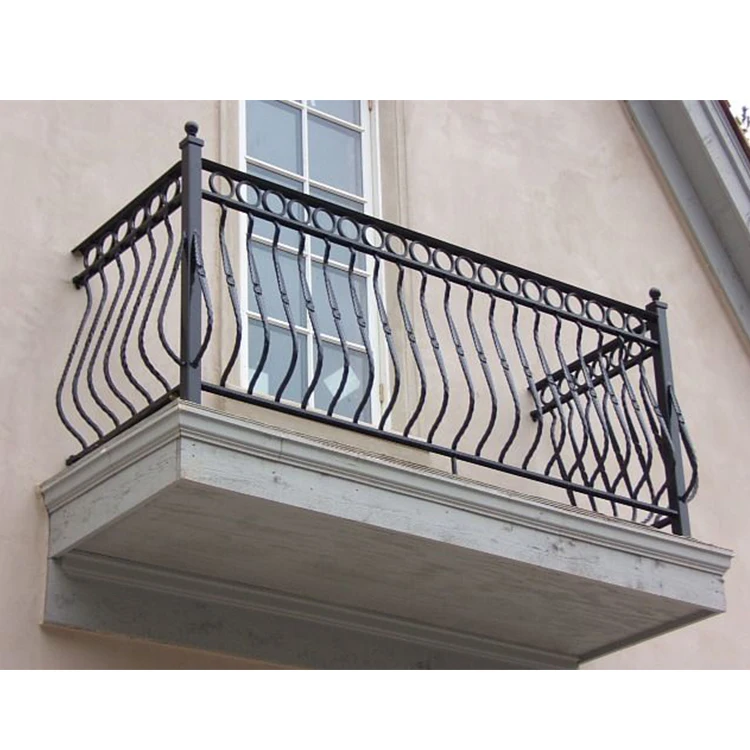 Terrace Balcony Wrought Iron Railing Designs for Sale