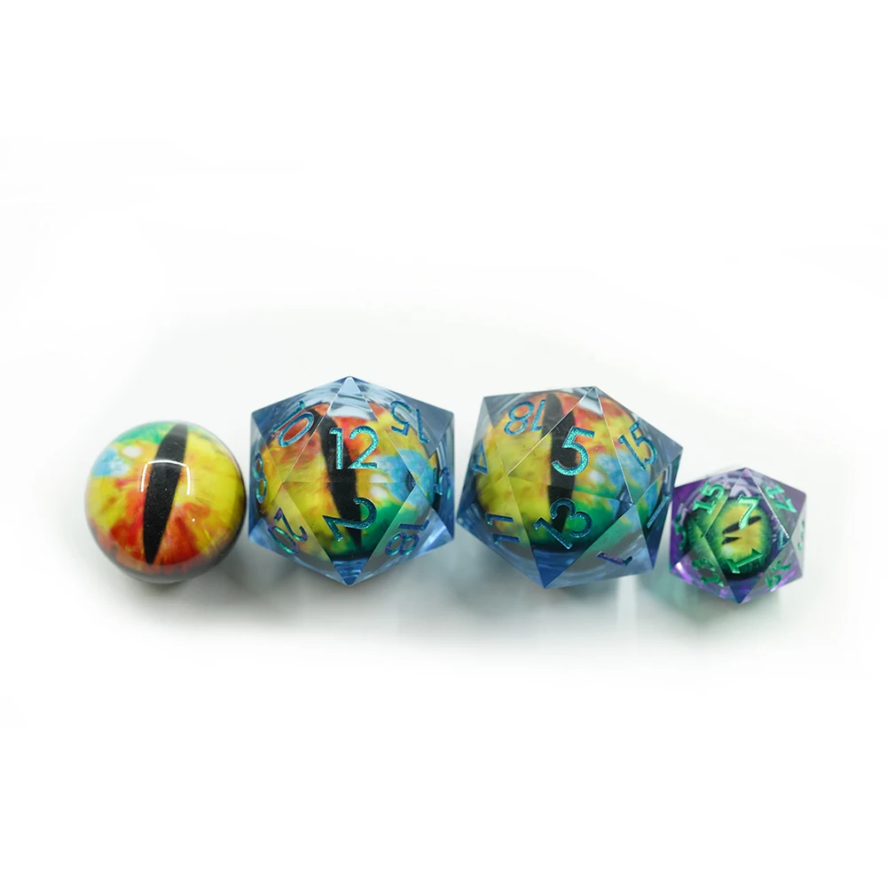 Resin sharp Edges 33MM Big Large D20 Dice Polyhedral Rpg D&d Dice RPG Game D20 Resin Dragon Eye Dice factory