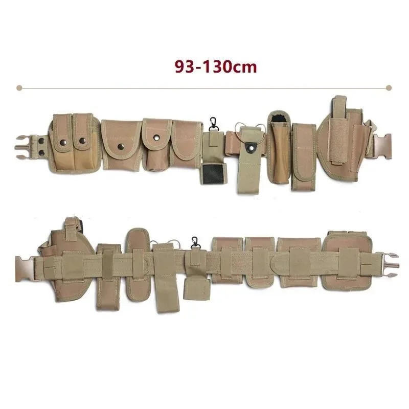 Multifunctional Security Belts Adjustable Strap Tactical Training Duty Utility Belts with Pouches Holster Tactic Waist Belt