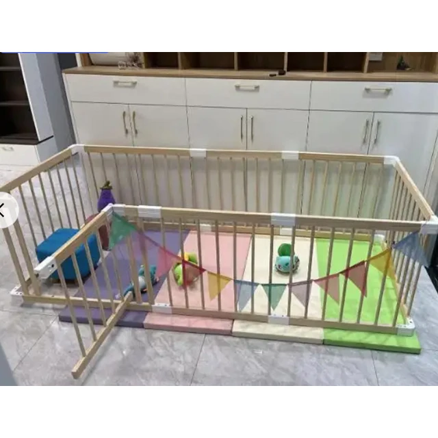 Custom Lightweight Wooden Large Baby Playground Safe Baby Play Fence