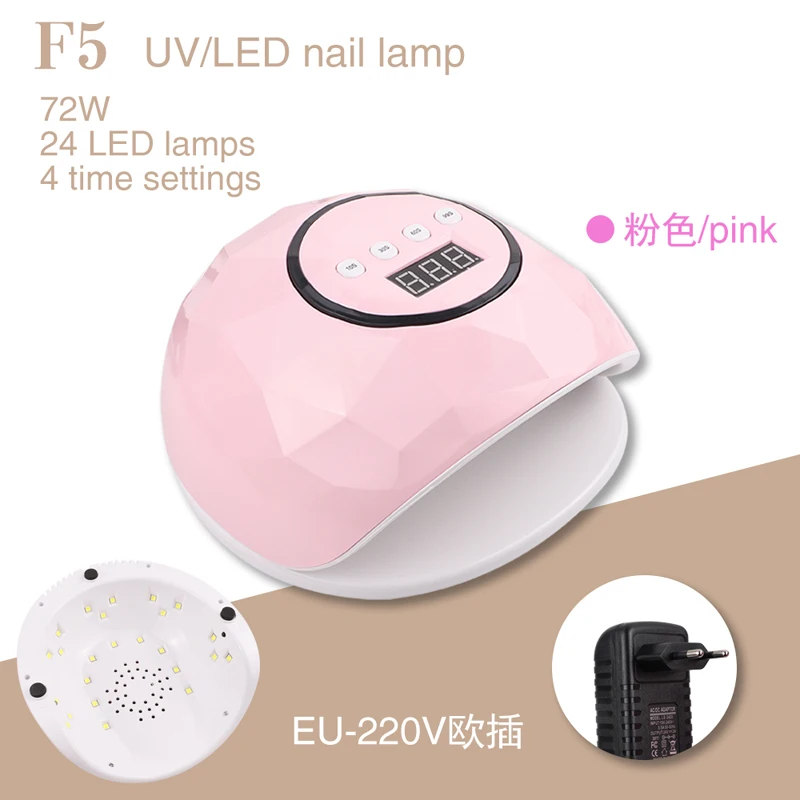 Automatic induction switch 72w/86w UV LED light nail polish dryer gel lamp machine electric rechargeable nail polish dryer