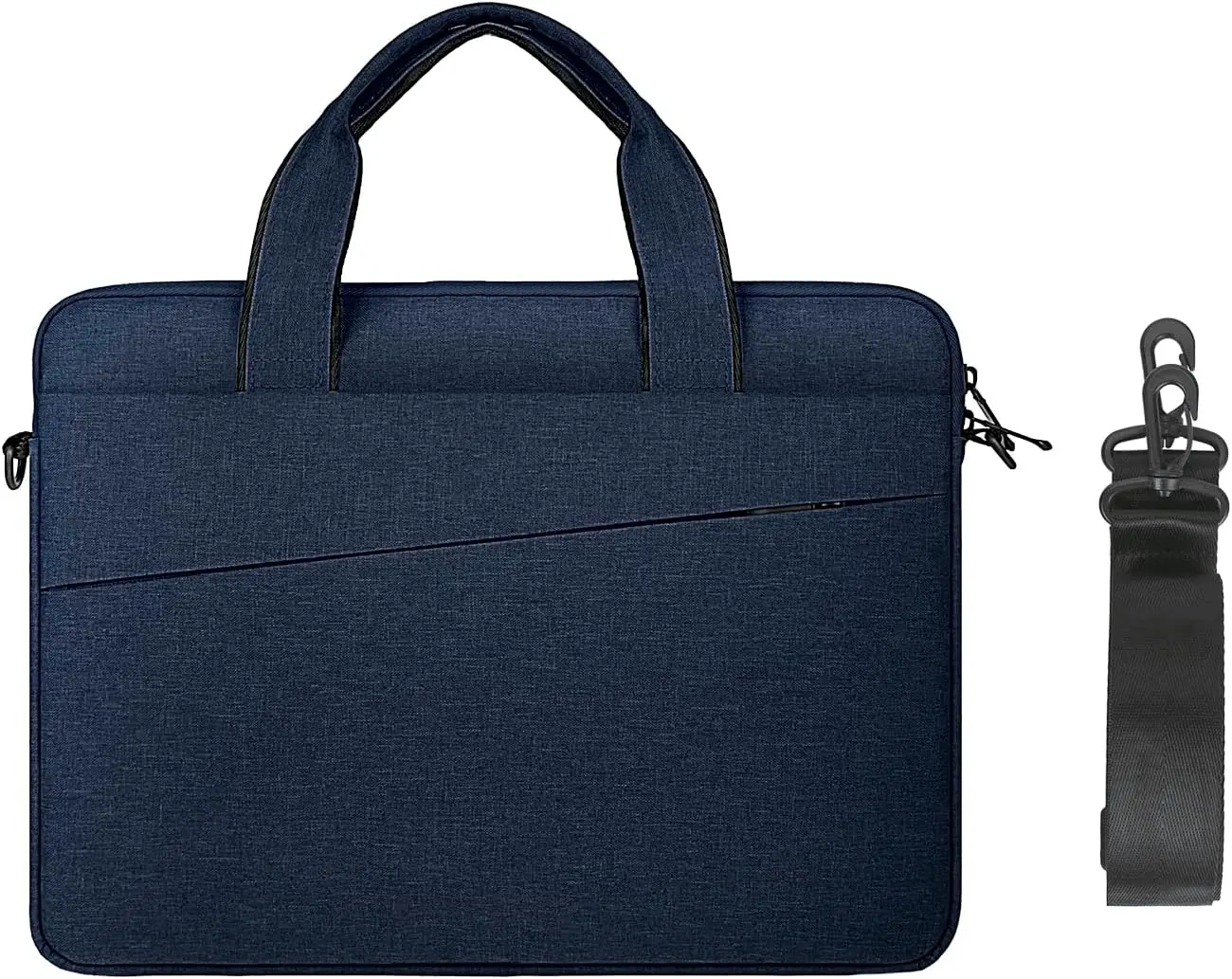 15.6 Inch Laptop Sleeve Bag for Laptop Protective Polyester Shoulder Case Cover Carrying Bag with Handle Navy Blue