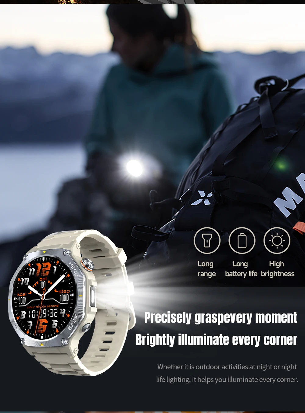 2025 V20 Relojes Smart Watch Flashlight 1.43inch Amoled Screen 30m Waterproof Barometer Bt Call Outdoor Sports Gps Smartwatch - Buy 2025 Relojes Smart Watch Smart Watch For Men Gps Smartwatch With Flashlight